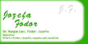 jozefa fodor business card